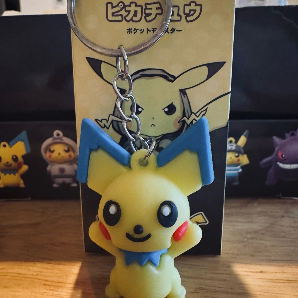 Pikachu Yellow and Blue Keychain